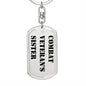 Combat Veteran's Sister - Luxury Dog Tag Keychain