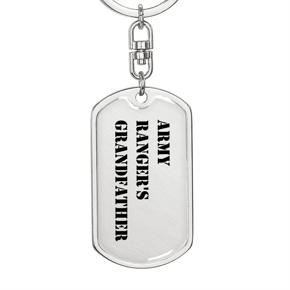 Army Ranger's Grandfather - Luxury Dog Tag Keychain