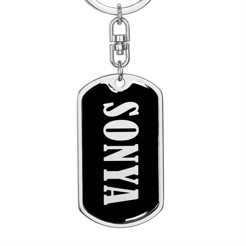 Sonya v02 - Luxury Dog Tag Keychain