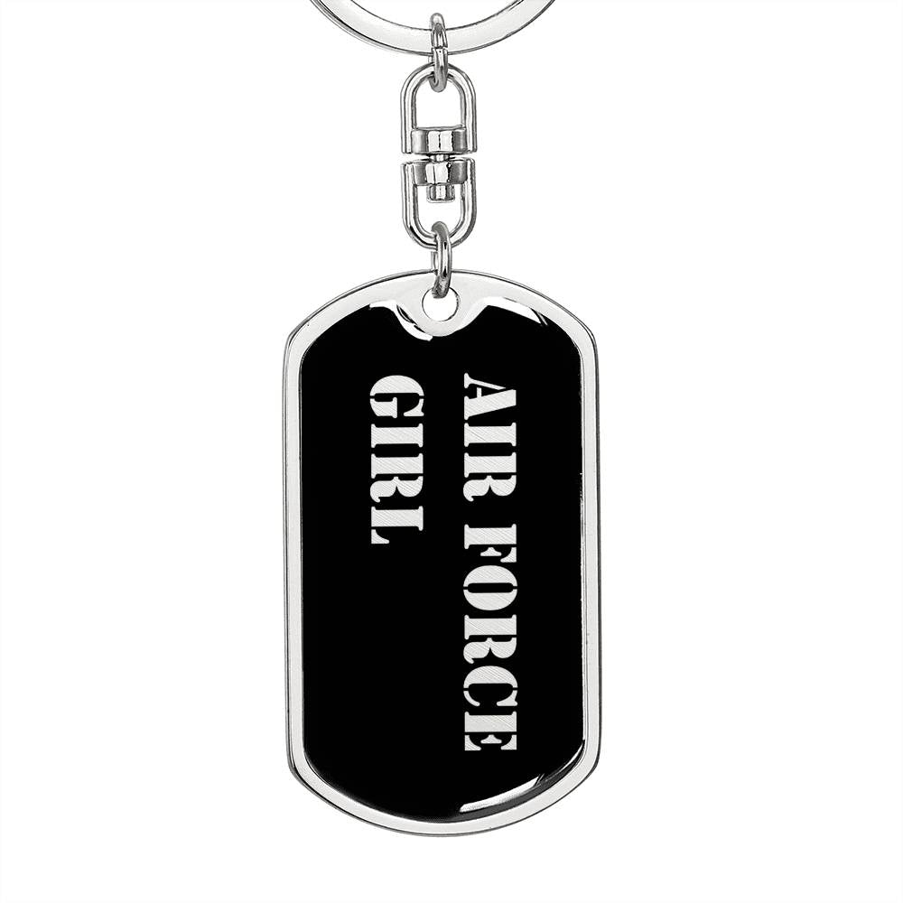 Air Force Girl v2 - Luxury Dog Tag Keychain