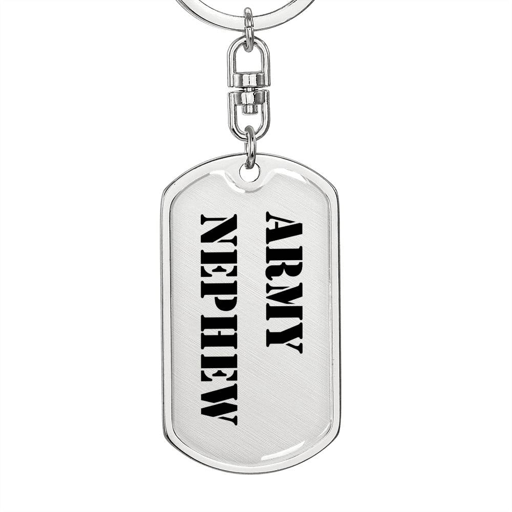 Army Nephew - Luxury Dog Tag Keychain