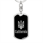 California v2 - Luxury Dog Tag Keychain