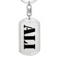 Ali - Luxury Dog Tag Keychain
