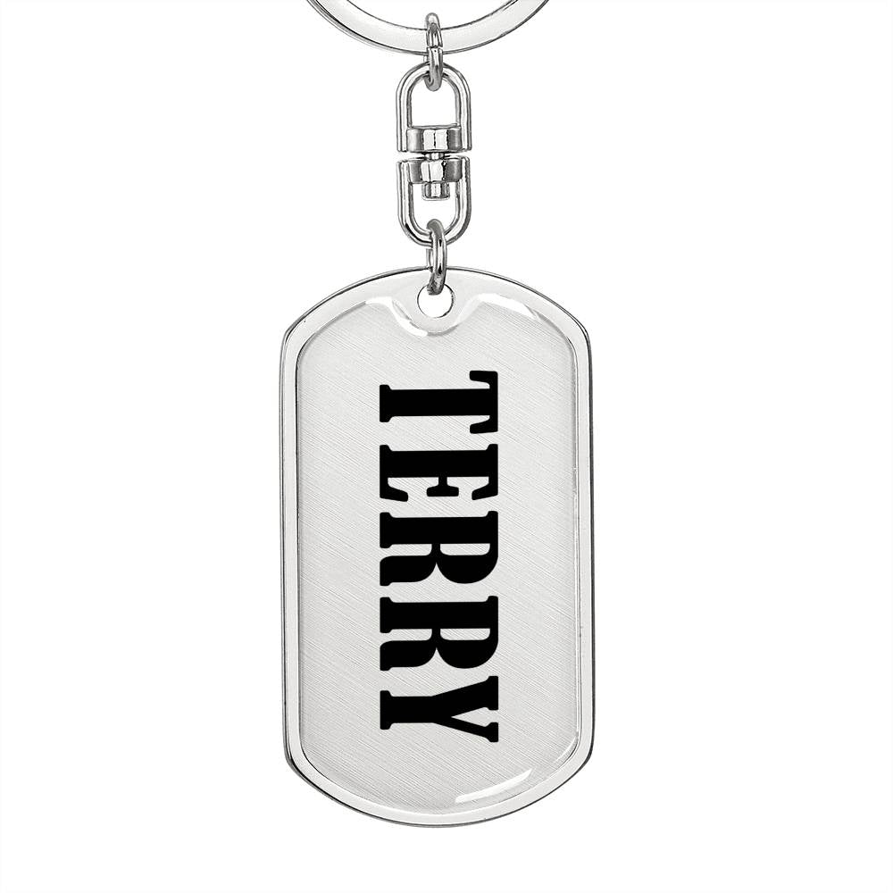 Terry v01 - Luxury Dog Tag Keychain