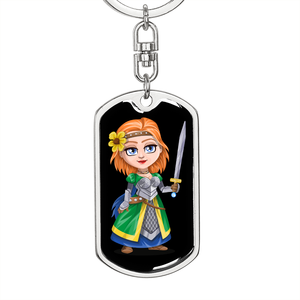 Knight 03-2 - Luxury Dog Tag Keychain