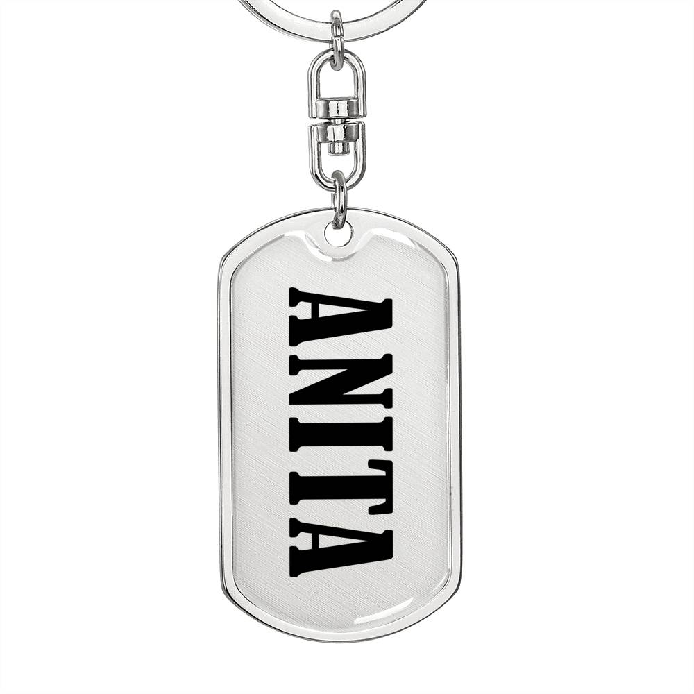 Anita v01 - Luxury Dog Tag Keychain