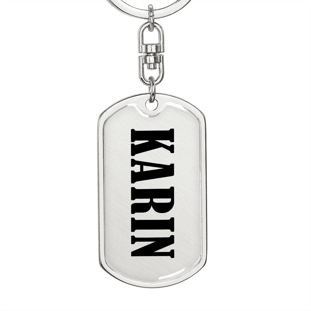 Karin v01 - Luxury Dog Tag Keychain