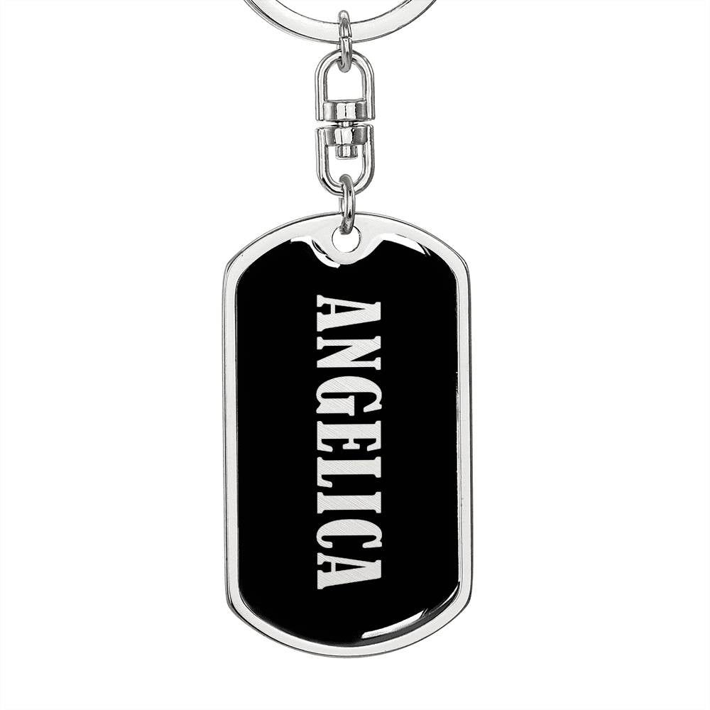 Angelica v02 - Luxury Dog Tag Keychain