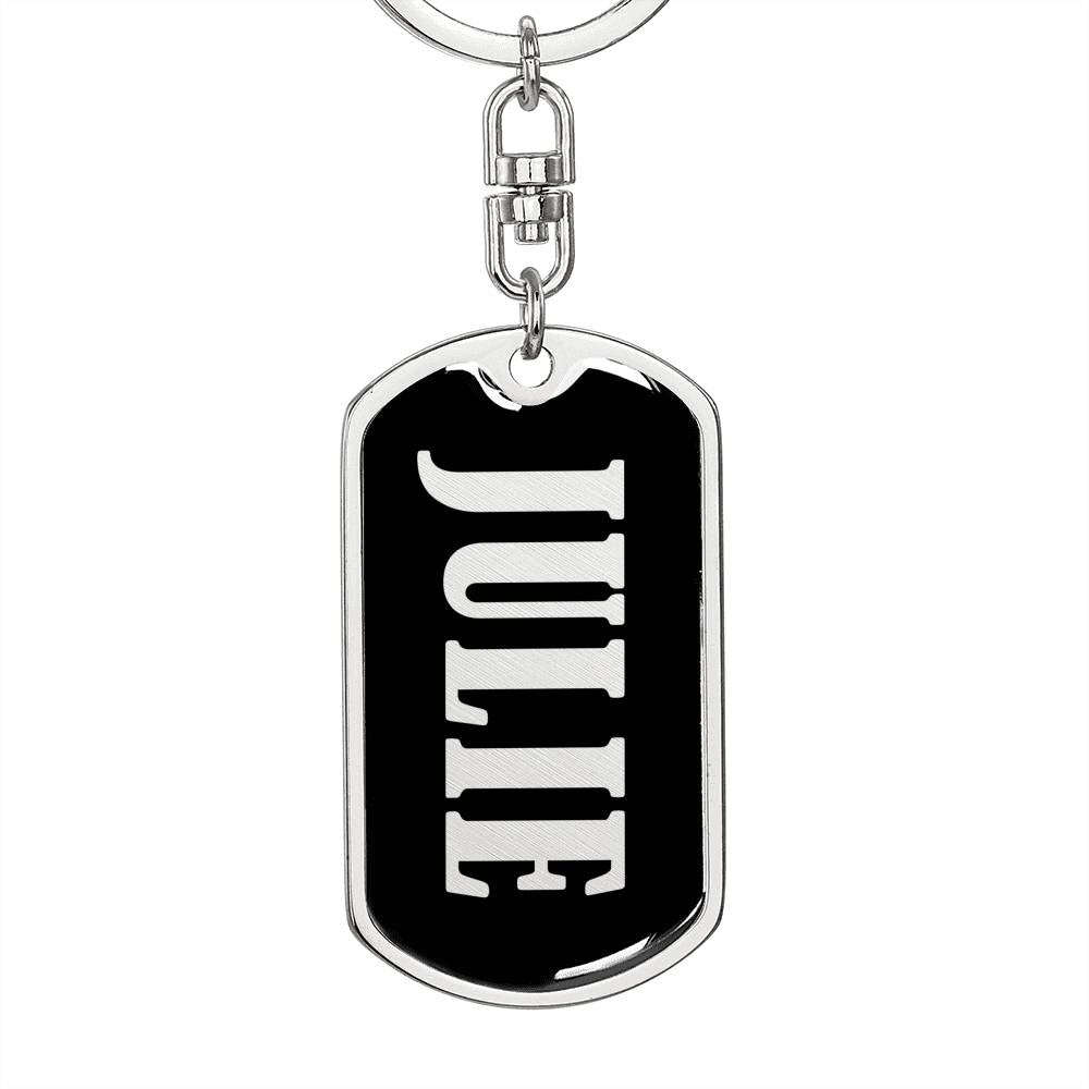Julie v02 - Luxury Dog Tag Keychain
