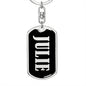 Julie v02 - Luxury Dog Tag Keychain