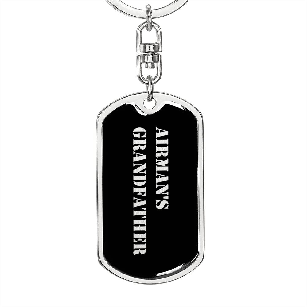 Airman's Grandfather v2 - Luxury Dog Tag Keychain