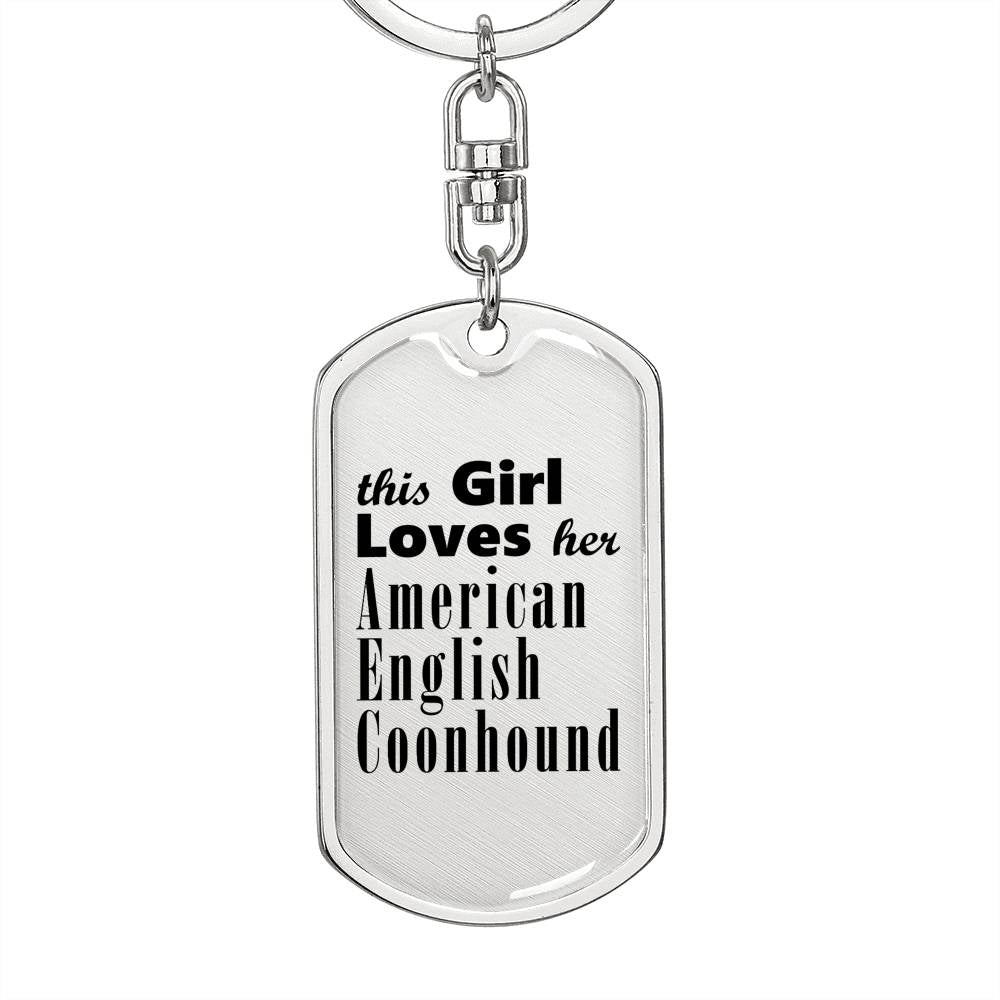 American English Coonhound - Luxury Dog Tag Keychain