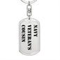 Navy Veteran's Cousin - Luxury Dog Tag Keychain
