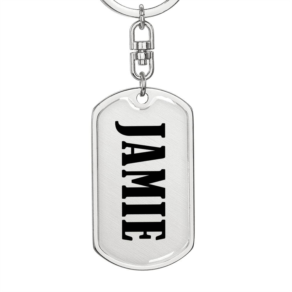 Jamie v01 - Luxury Dog Tag Keychain