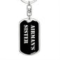 Airman's Sister v2 - Luxury Dog Tag Keychain