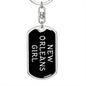New Orleans Girl v5 - Luxury Dog Tag Keychain