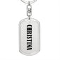 Christina v01 - Luxury Dog Tag Keychain