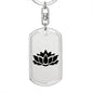 Lotus Flower - Luxury Dog Tag Keychain