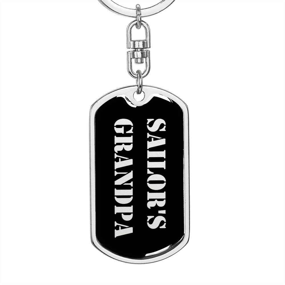 Sailor's Grandpa v2 - Luxury Dog Tag Keychain