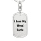 Love My Wood Turtle - Luxury Dog Tag Keychain