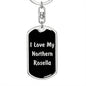 Love My Northern Rosella v2 - Luxury Dog Tag Keychain