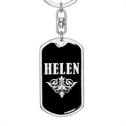 Helen v02a - Luxury Dog Tag Keychain