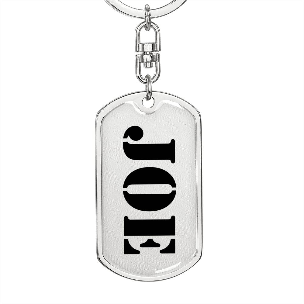 Joe - Luxury Dog Tag Keychain