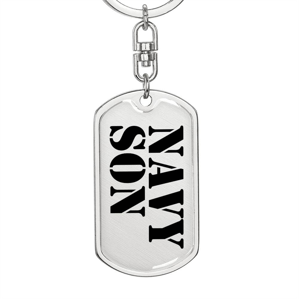 Navy Son - Luxury Dog Tag Keychain