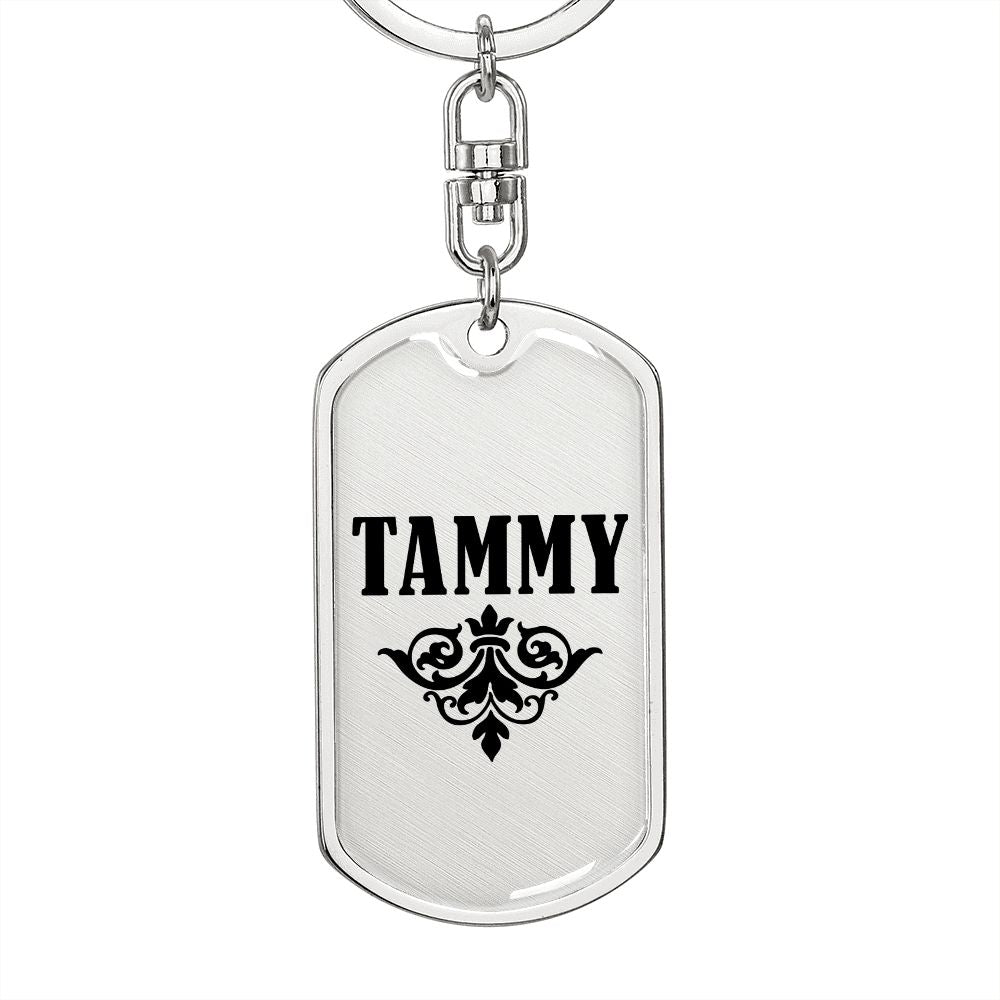 Tammy v01a - Luxury Dog Tag Keychain