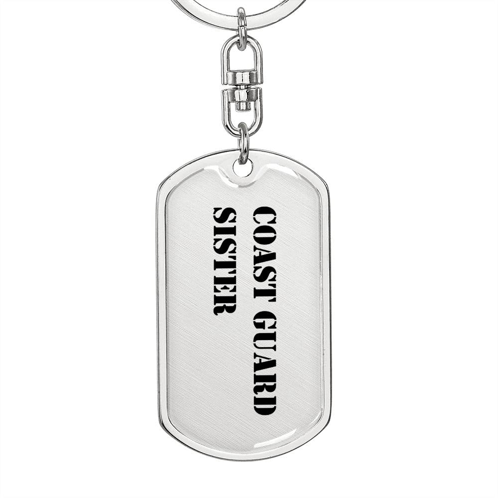 Coast Guard Sister - Luxury Dog Tag Keychain