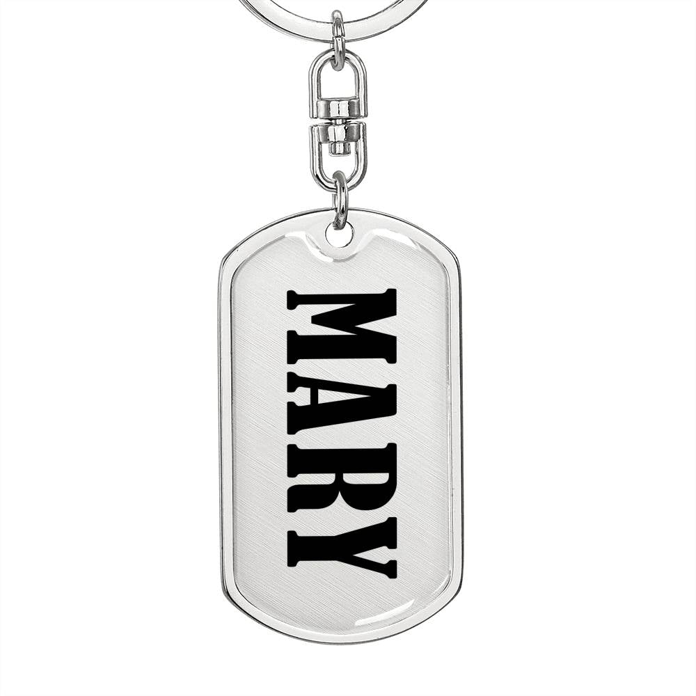 Mary v01 - Luxury Dog Tag Keychain