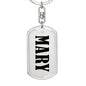 Mary v01 - Luxury Dog Tag Keychain