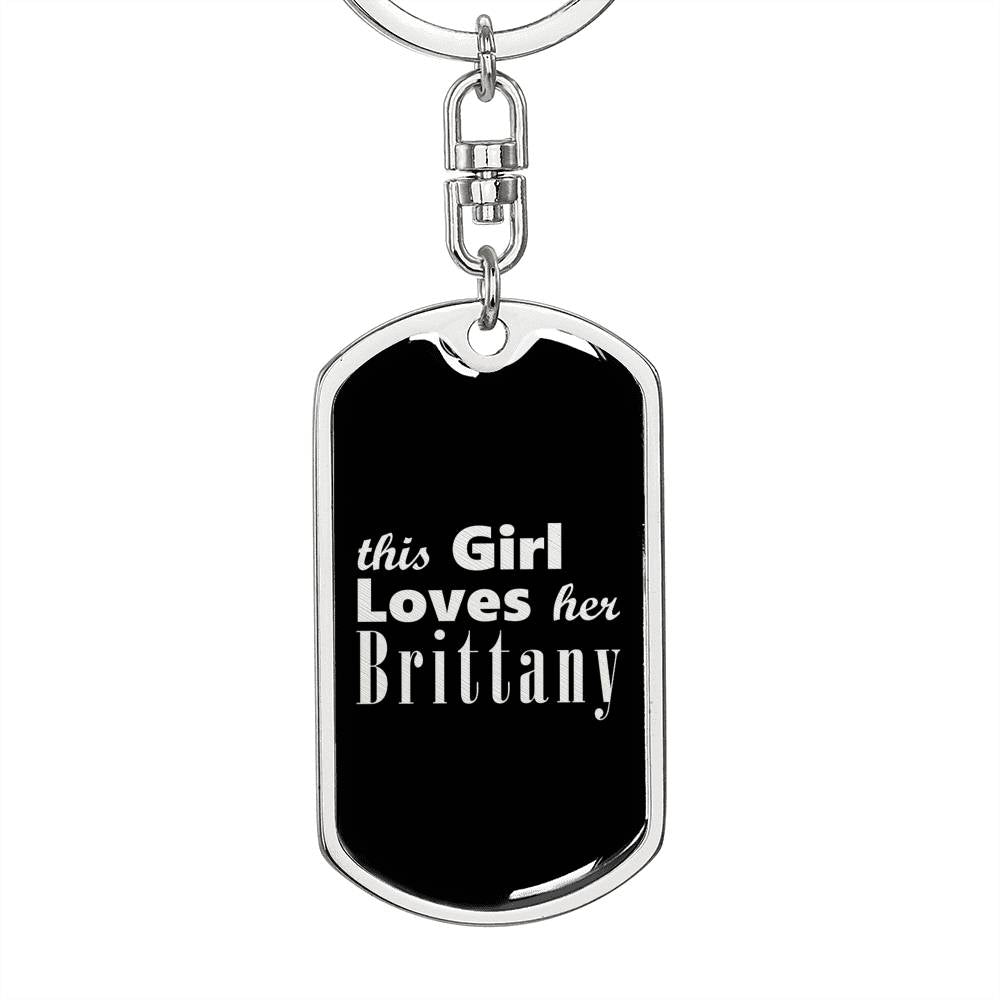 Brittany v2 - Luxury Dog Tag Keychain