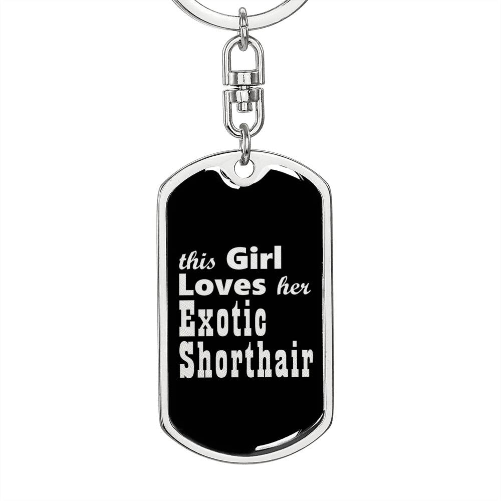 Exotic Shorthair v2 - Luxury Dog Tag Keychain