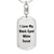 Love My Black Eyed White Ferret - Luxury Dog Tag Keychain