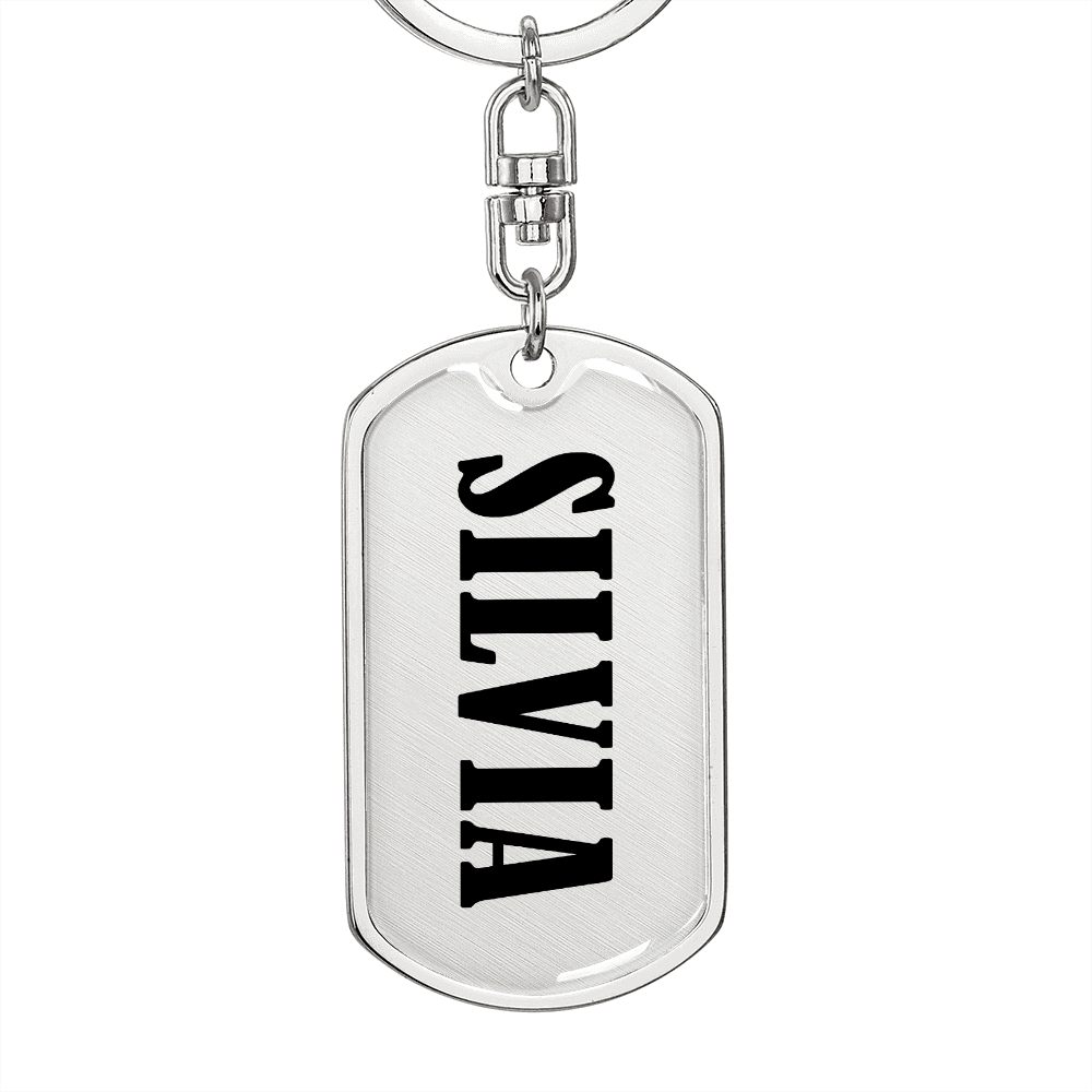 Silvia v01 - Luxury Dog Tag Keychain