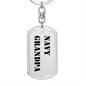 Navy Grandpa - Luxury Dog Tag Keychain