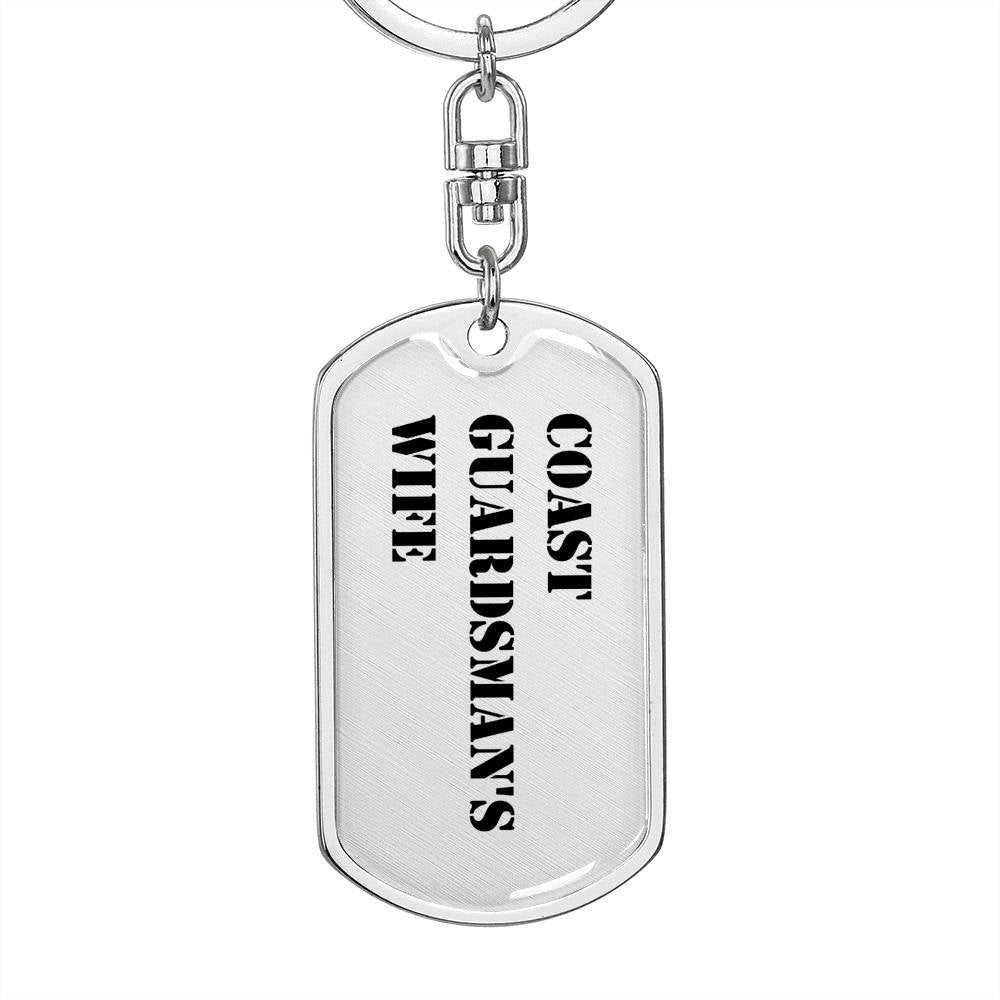 Coast Guardsman's Wife - Luxury Dog Tag Keychain