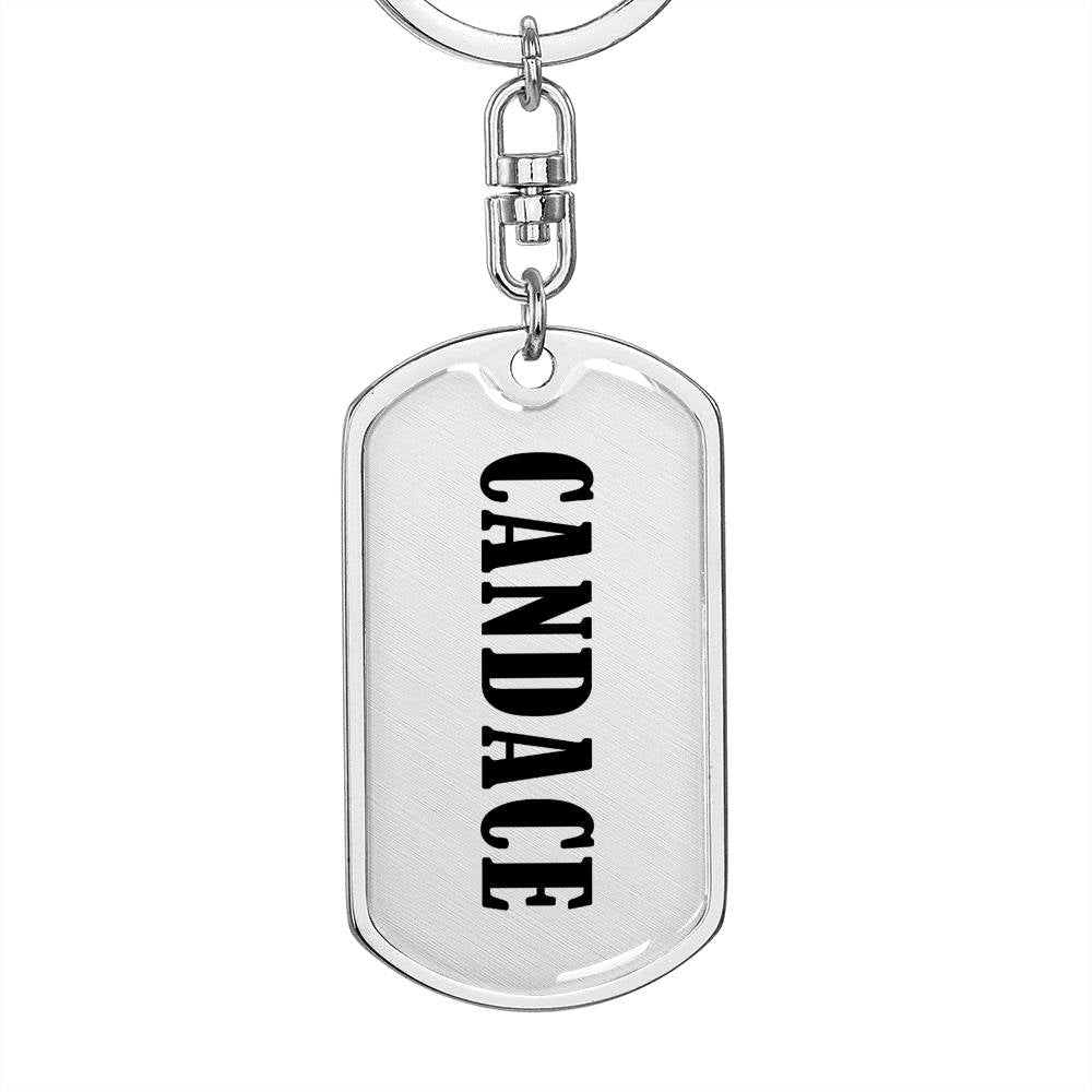 Candace v01 - Luxury Dog Tag Keychain