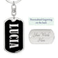Lucia v02 - Luxury Dog Tag Keychain