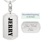 Jerry - Luxury Dog Tag Keychain