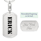 Erick - Luxury Dog Tag Keychain
