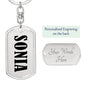 Sonia v01 - Luxury Dog Tag Keychain