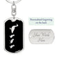 Mama Duck With 3 Ducklings v2 - Luxury Dog Tag Keychain