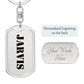 Jarvis - Luxury Dog Tag Keychain