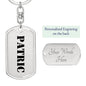 Patrick - Luxury Dog Tag Keychain