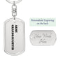 Army Granddaughter - Luxury Dog Tag Keychain