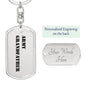 Army Grandfather - Luxury Dog Tag Keychain