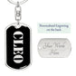 Cleo v2 - Luxury Dog Tag Keychain