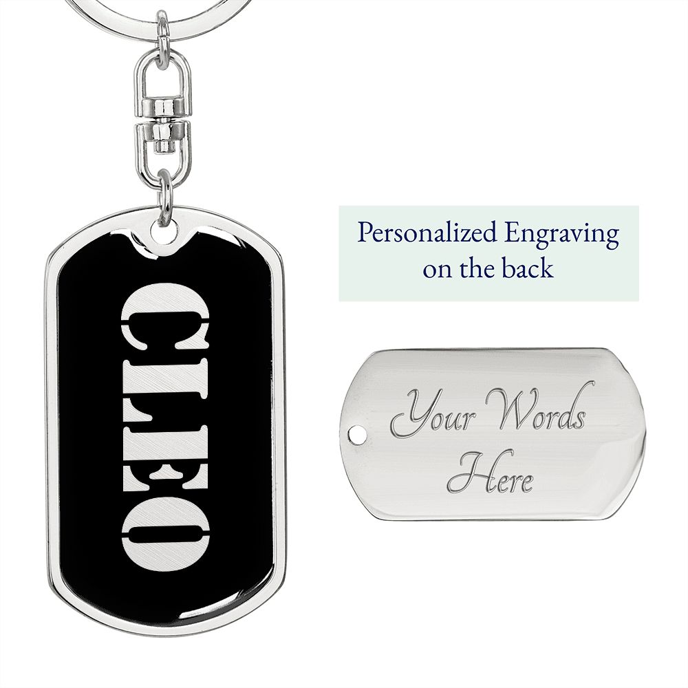 Cleo v2 - Luxury Dog Tag Keychain